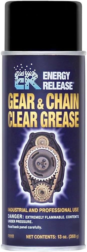 P018 Spray Lubricant, Clear Gear and Chain, 13 oz Aerosol, Each