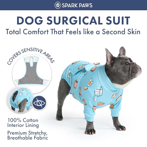 Image of Spark Paws Dog Recovery Suit - Surgical Onesie After Surgery, Male & Female