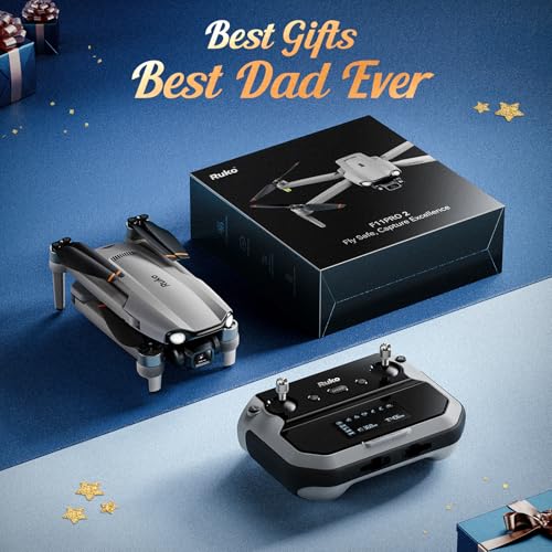 Ruko F11PRO 2 Drone with 6K Camera for Adults, 3-Axis Gimbal, 4K/30fps Video, 70-Min Flight Time with 2 Batteries, 10000ft FPV Transmission Professional Drone, Auto Return, Beginner Mode