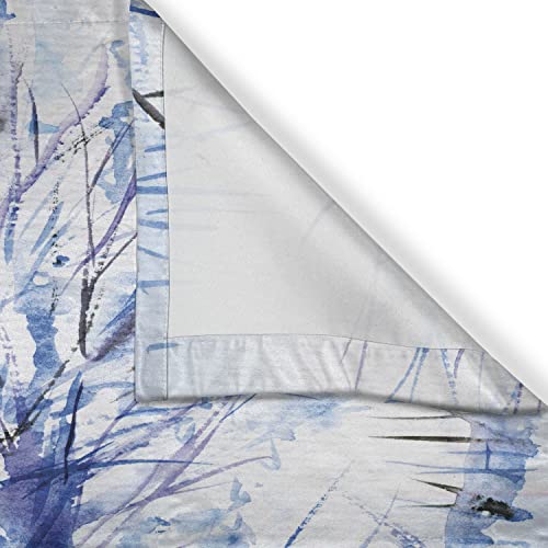 Ambesonne KC_3389_55X45 Tree Long Kitchen Curtains, Watercolor Style Tree With Colorful Blooming Branches 4 Seasons Theme thumb #2