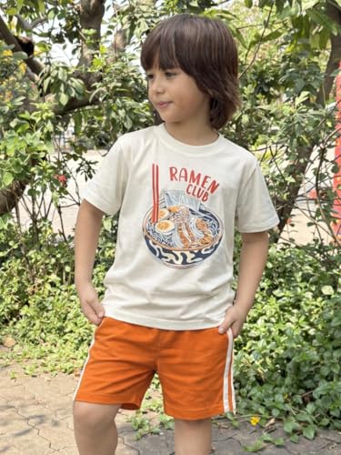 Image of Nap Chief Kids Cotton Printed Co ord Sets for Boys & Girls, T Shirt and Shorts for Casual Wear