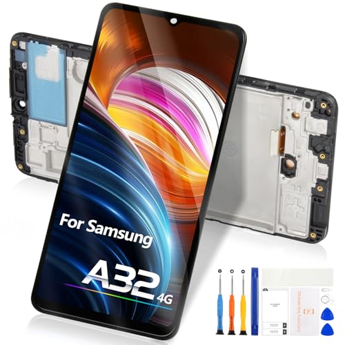 Pantalla LCD para Samsung Galaxy A32 4G LCD Display para Galaxy A32 4G LCD Pantalla Touch Screen Digitalizador SM A325F SM A325F/DS SM A325M Cristal Panel Sensor Montaje con Marco