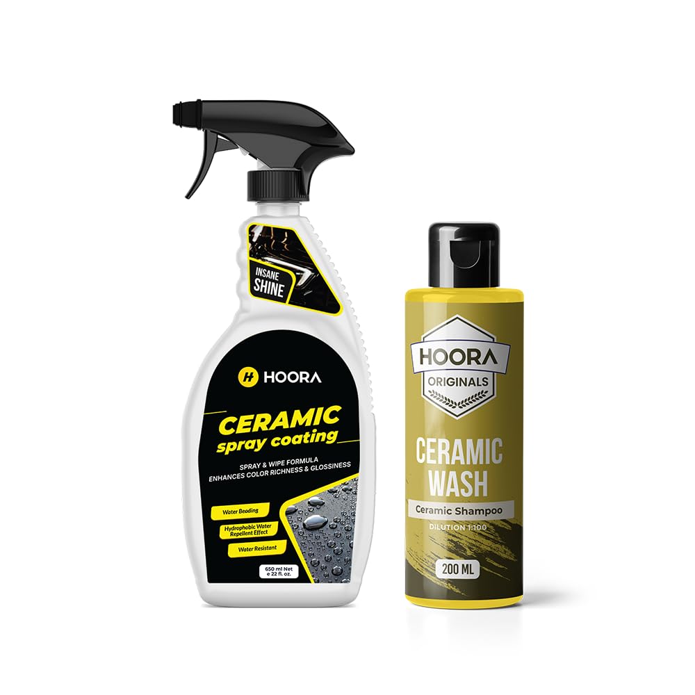 Hoora Car Protection Combo | Ceramic Wash 500 ML + Ceramic Spray Coating 650 ML | Deep Cleaning With Enhanced Gloss | Long-Lasting Paint Protection | Water and Dust Repellant-image-5
