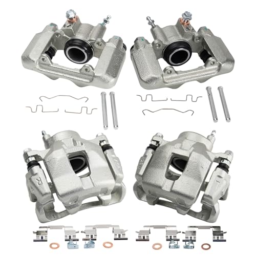 Image of TRQ Front and Rear Brake Caliper Set Caliper Brackets Hardware Compatible with 00-02 Toyota Celica GTS 03-05 Toyota Celica
