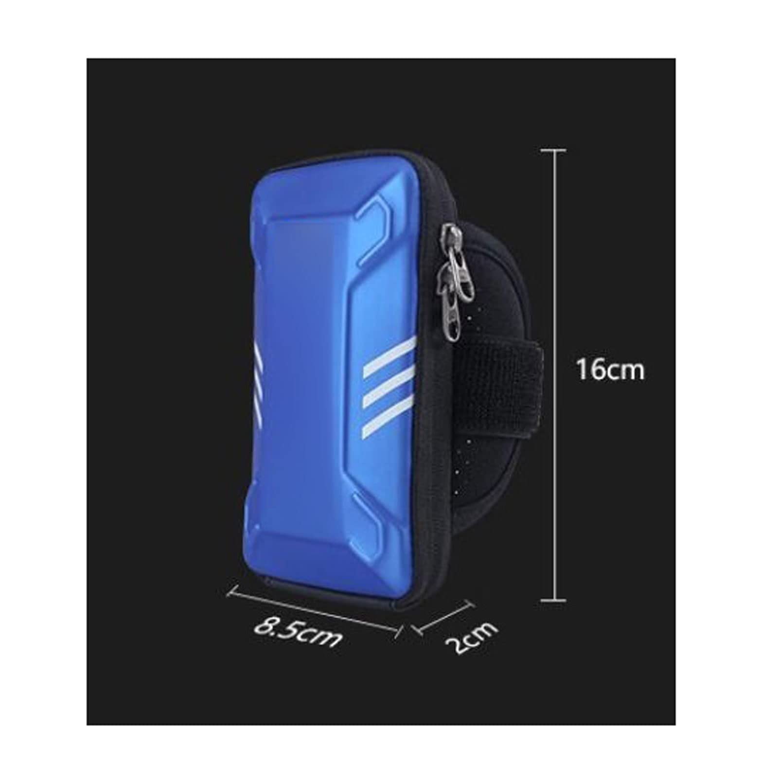 JINGYAN Opaski na telefon komórkowy Mężczyźni Wodoodporna odblaskowa torba na ramię Fitness Night Bieganie Jogging Cycling Phone Case Holder Portfel Armband Studka(Schwarz)