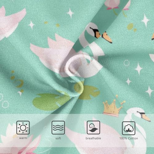 Wusikd Green Swans Crowns Boys' Underwear Cotton Pink Boys Briefs Soft Toddler Underwear 2T3