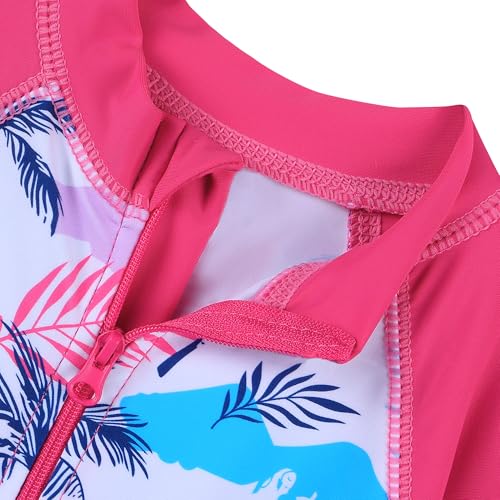Image of HUAANIUE Toddler Girl Swimsuit Long Sleeve UPF50+ Sun Protection