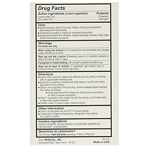 Calmol 4 Hemorrhoidal Suppositories 24 Each (Pack Of 3) #TOP1