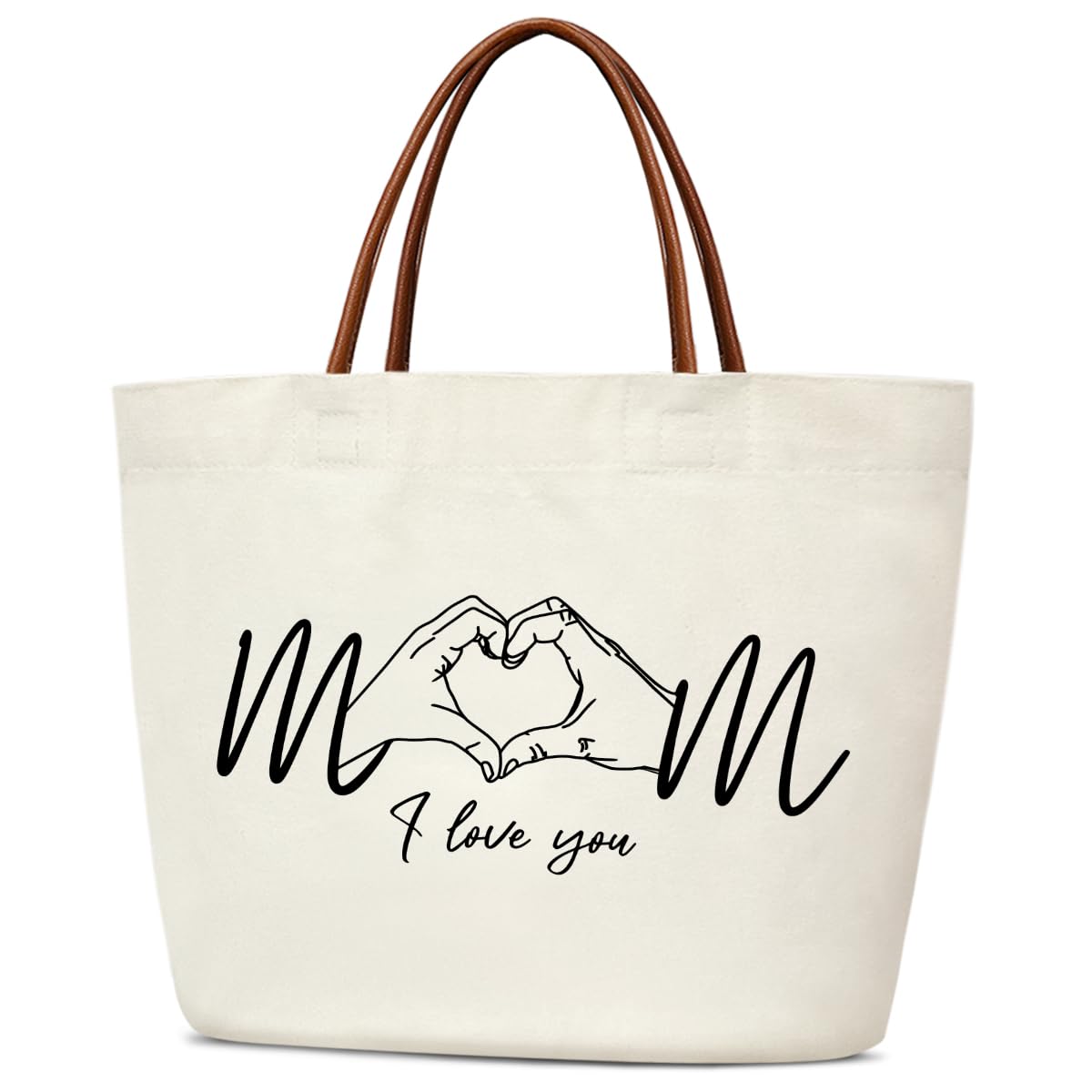 mermermu Funny Canvas Tote Bag Aesthetic Bag for Women Reusable Grocery Shopping Bag With Handles Cute Tote Bag