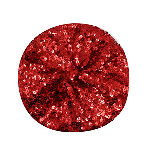 Aibearty Women Sparkly Sequin Beret Hat Fashion Fun Stretch Beanie Cap Headwear For Party Club Dance thumb #1