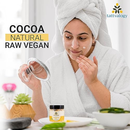 Image of Tattvalogy African Cocoa Butter | Organic, Raw & Unrefined | Moisturizer | For Body Lotion, Stretch Marks, Lip Balms, DIY Creams & Moisturizer | Ideal For Men & Woman | In Plastic Jar - 100 GM