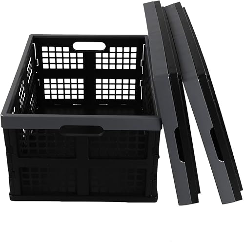 Miniatura 7 de Paquete de 3 cajas plegables de 28 L, cajas de almacenamiento plegables de plástico