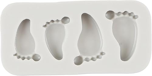 Miniatura 5 de Molde de silicona para pastel de bebé con temática de baby shower, moldes para pies de bebé para decoración de pastel de cumpleaños de bebé,
