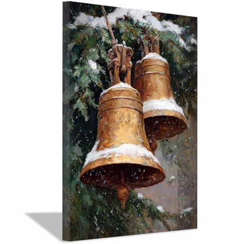 Tableau sur toile paysage hivernal doré293 avec cadre 40x60cm CUDAOO