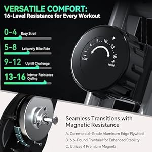 Foldable Exercise Bike Stationary Bikes for Home 5 IN 1 Indoor Workout Bike Cycling Bike with 16 Level Quiet Magnetic Resistance 66 LBS Flywheel and 300LBS Capacity 2025 Designed 817 X bike