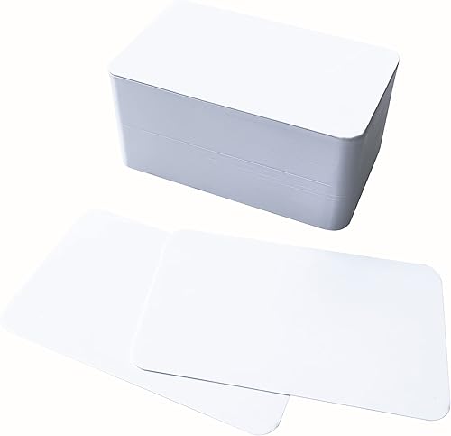 ITZAMNA Tarjetas de visita blancas en blanco, tarjeta de agradecimiento, regalo, etiqueta de papel, manualidades, sello de bricolaje, para escribir,