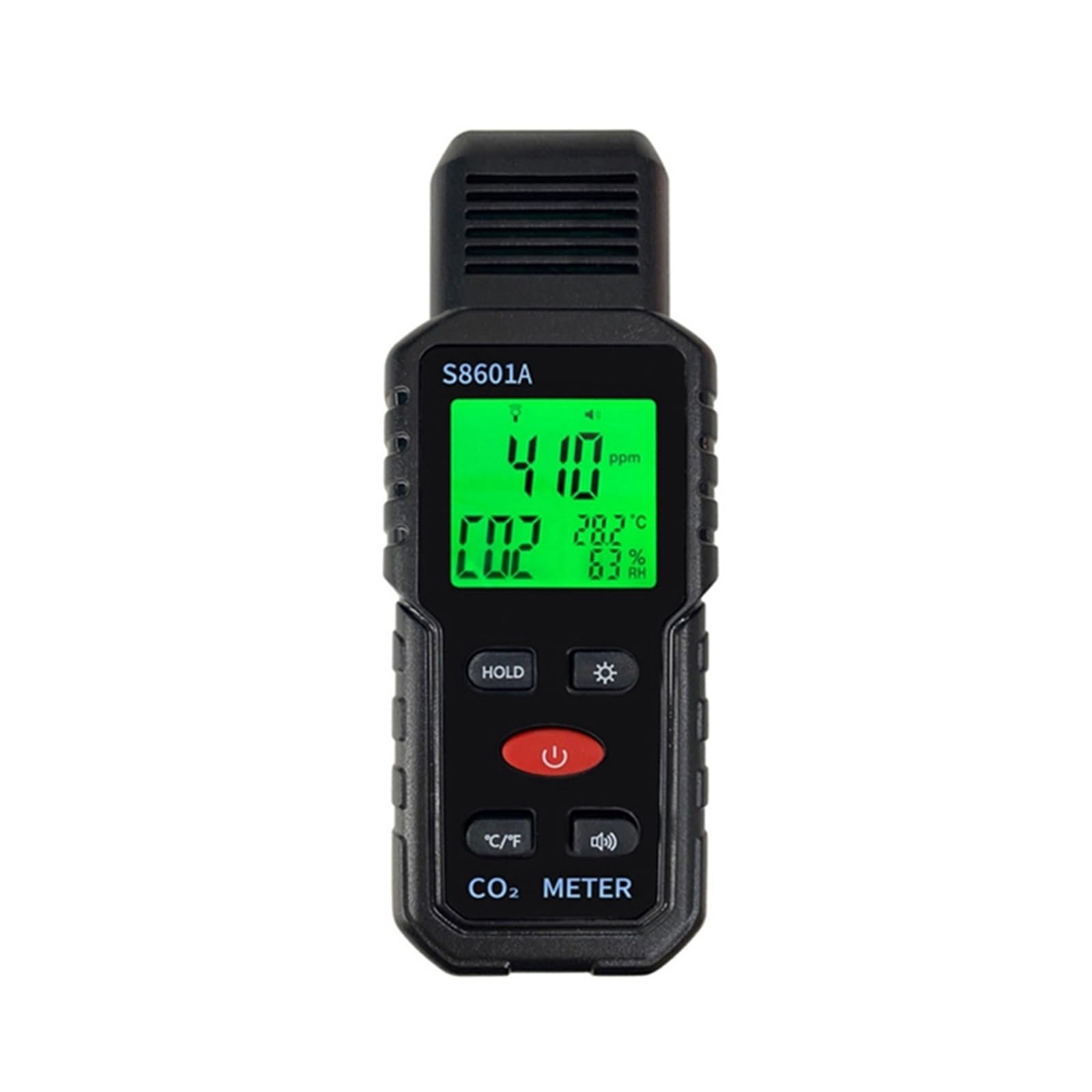 Monitor qualità dell'aria, Misuratore di CO2 3 in 1, monitor a qualità 'aria, misuratore di CO2, anidride carbonica(S8601A)