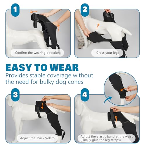 Dog Leg Sleeve Rear Leg for Stop Licking, Recovery Dog Pants for Wound ACL TPLO After Surgery, Cone Alternative Protective Sleeve by Marnonsis - Image 4