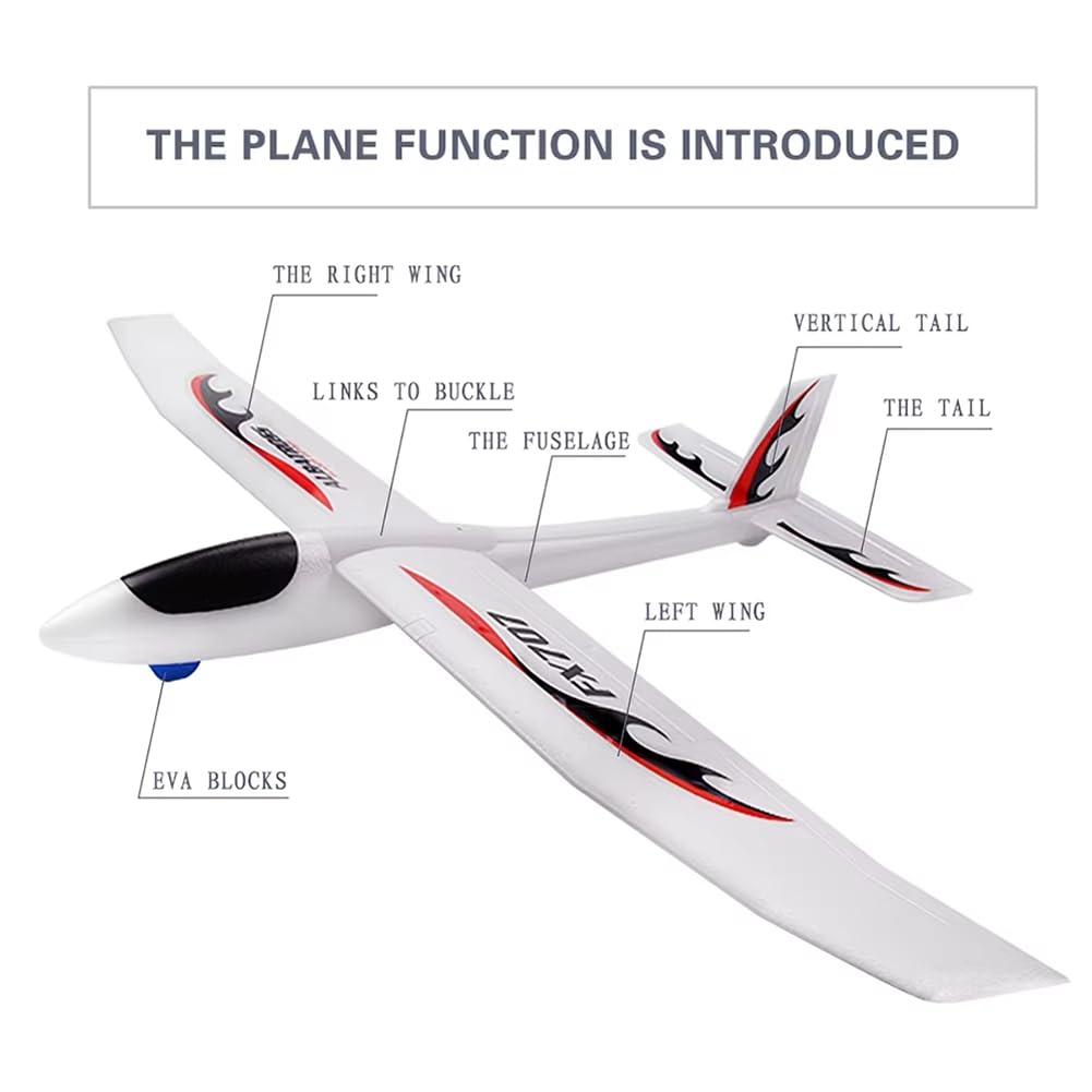 Avión de Planeo de Lanzamiento Manual FX707S, Modelo de Avión de Espuma Suave, Juguete Al Aire Libre para Niños, Niños y Niñas, Juegos de Fiesta de Cumpleaños, Regalos.
