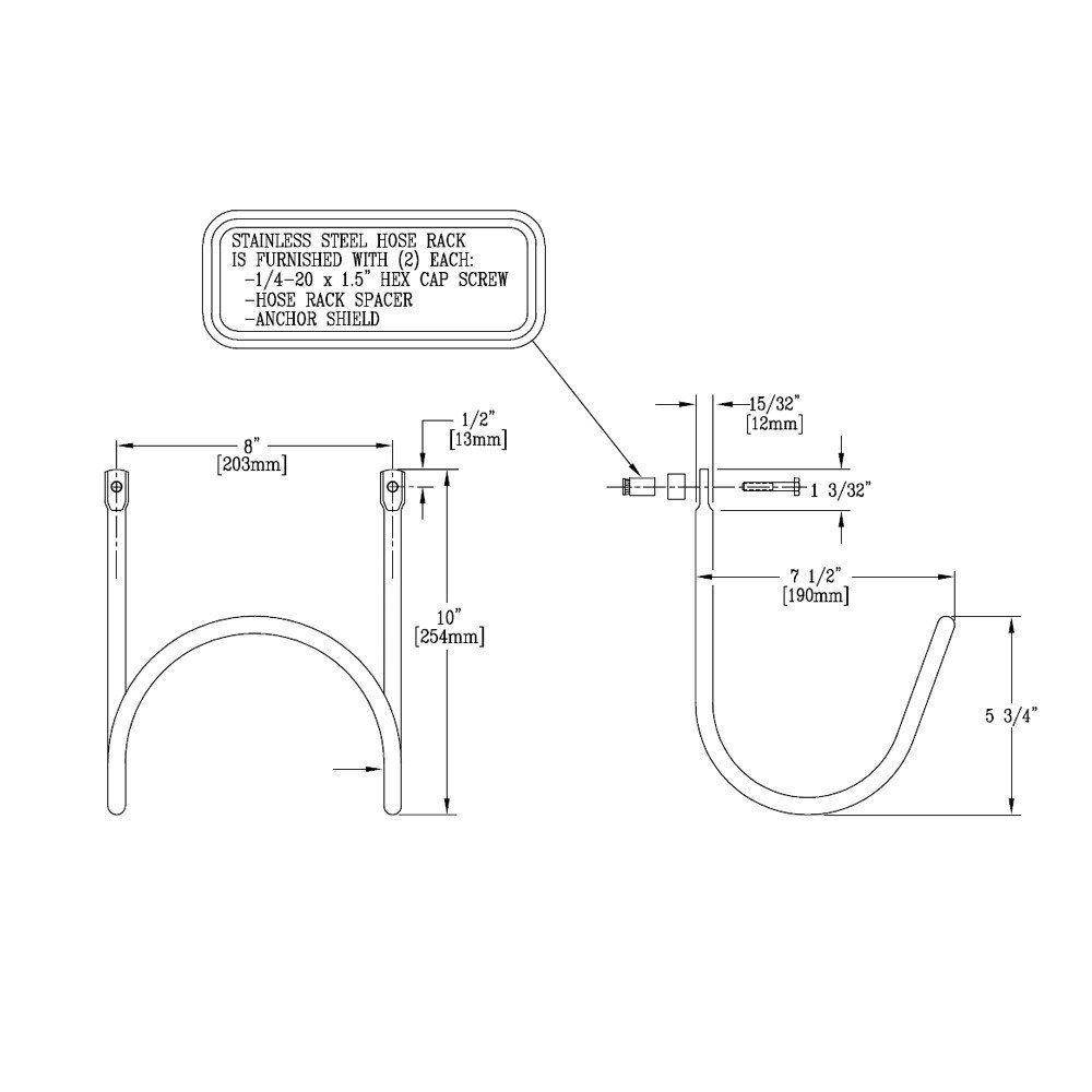 Support de tuyau T&S Brass durable en inox pour sécuriser les installations de robinetterie
