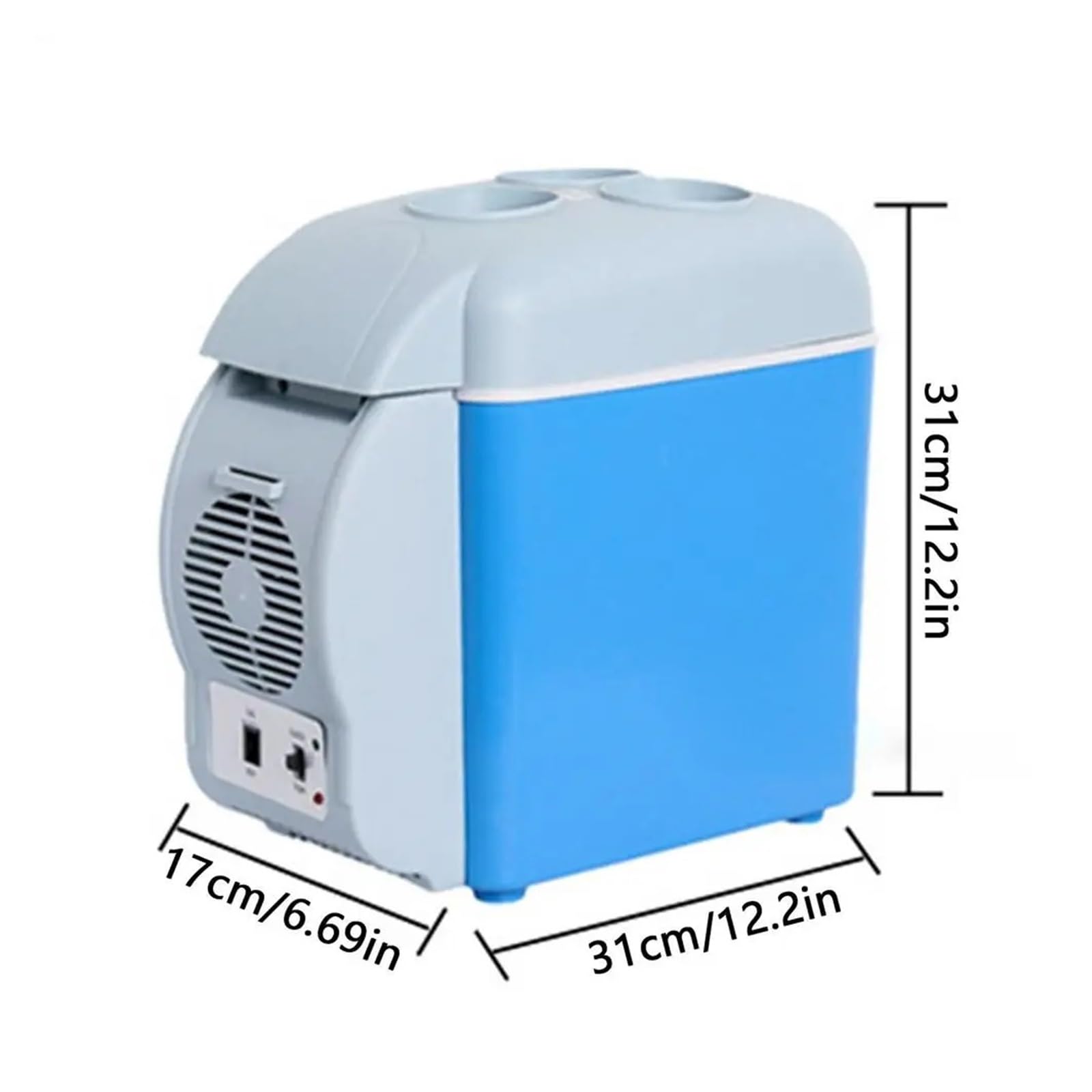 Mini refrigerador portátil for Coche de 7,5 l, 12 V CC, enchufable, Doble Modo, for Frutas