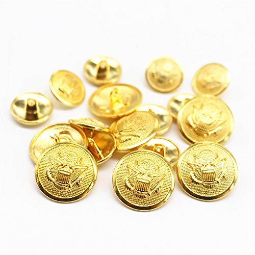 YaHoGa 14pcs Gold Blazer Buttons for Suits Blazers Sport Coats 20mm 15mm Metal Shank Blazer Buttons Set for Sewing Coats Suits Blazers (MB20110) - Image 3