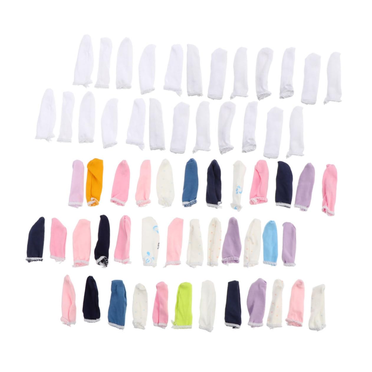 COLLBATH 100Pcs Finger Sleeves Multi Function Finger Covers for Work Breathable Sweat Absorbent Durable Protection for Carving Crafts Mixed Color Color