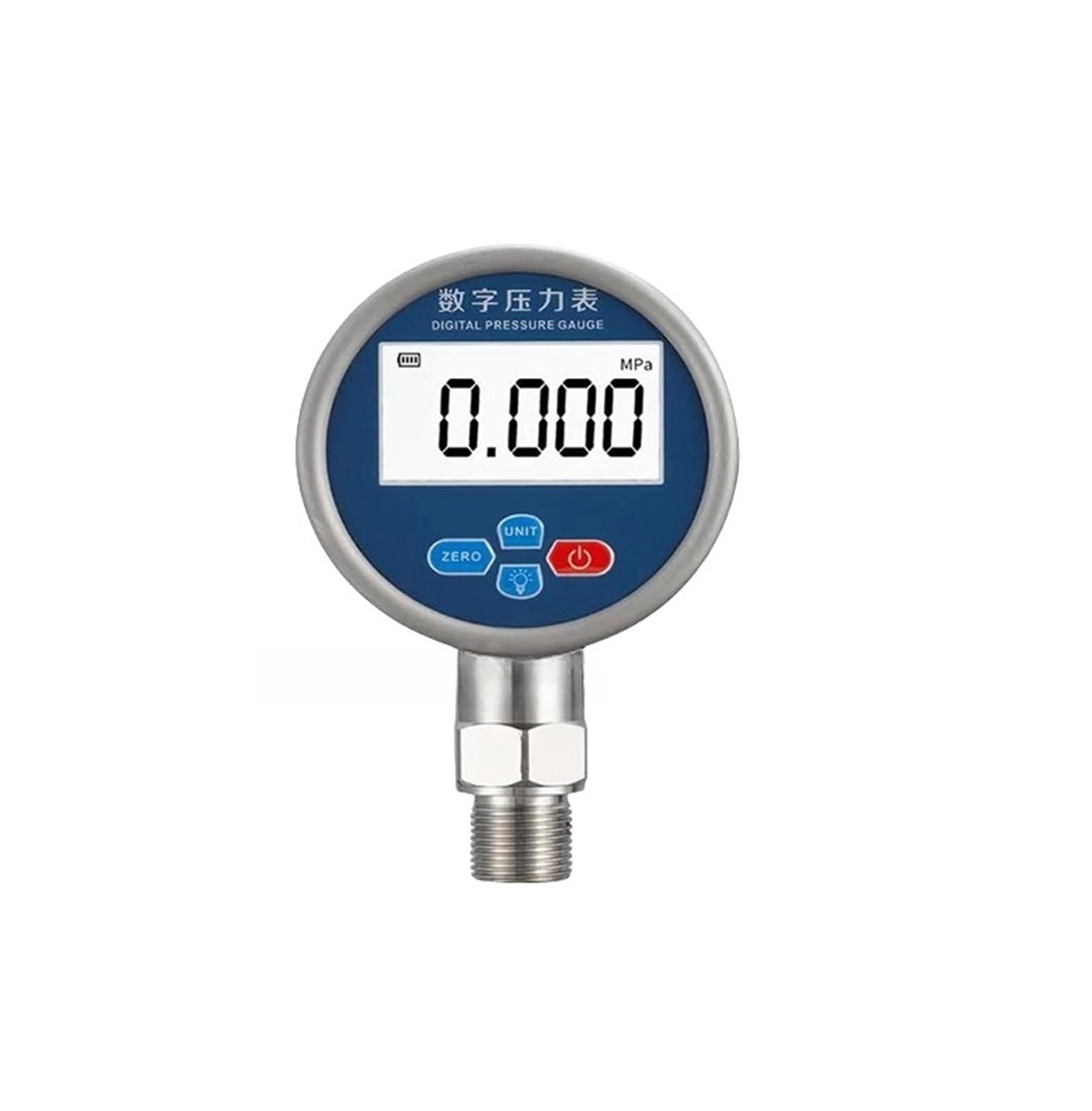 Elektronisches Manometer mit digitaler Anzeige, Klasse 0,2, hochpräzise Digitale Anzeige, Hhydraulisch negativ (0–40 MPa)