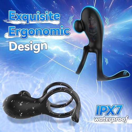 Image of Vibrating Cock Ring for Couples,Dual Penis Ring Vibrator with Octopus Design Cockring Clitoral Stimulator,10 Vibrations,Mens Penisring Perineum Vibrator for Stronger Erection & Enhanced Pleasure