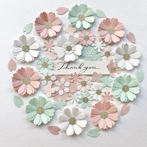 ピンク花束　ブーケ　クラフトパンチ　アルバム素材　寄せ書き　色紙退職卒業 51Ez1dasA1L.jpg