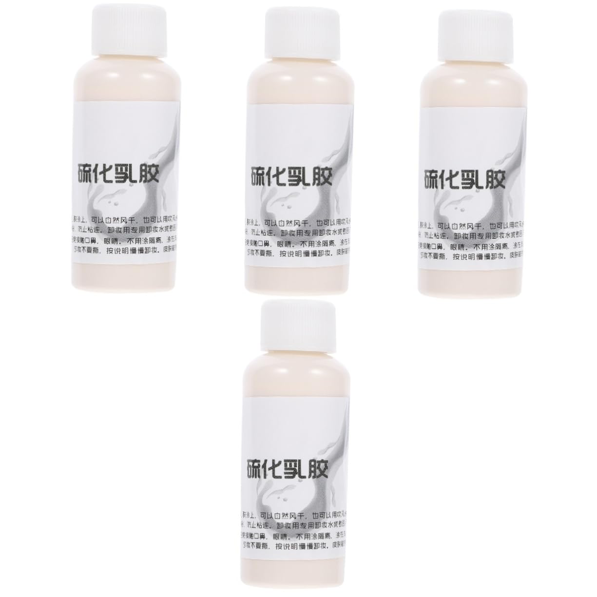 4 Stück 1 Flüssiges Latex Alters Make-up Halloween Make-up Klar Flüssiges Make-up Zombie-make-up Spezialeffekt-make-up Vampir-kostüm Gesichts-make-up-spezialeffekte Bilden Mikinona
