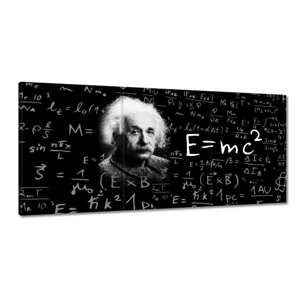 Tableau imprimé toile Albert Einstein E = MC2 décoration murale 210x100 - 3