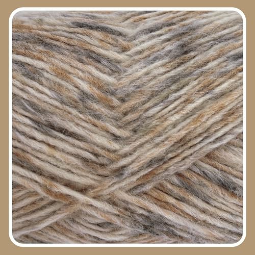 Image of 2 Pack Wool Blend Yarn, 2x3.5oz / 285yds, #3 DK, 20% Wool 80% Acrylic, Variegated, Single-Ply Soft Crochet & Knitting Wool Yarn for Sweaters, Scarves, Hats (Smoky Mirage)