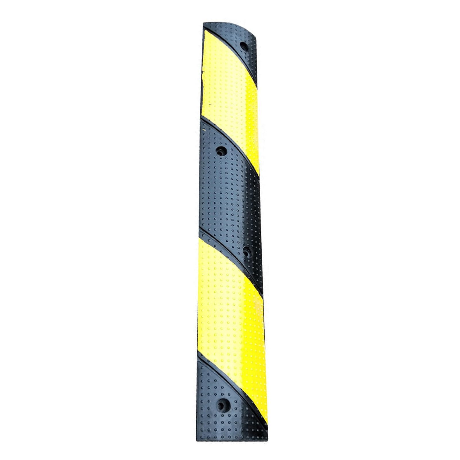 TIANQIHAO 100Cm Speed Bump, Rubber Super Roll-Off, Traffic Safety Products Speed Ramp Kit For Roads, Carparks & Residential Areas