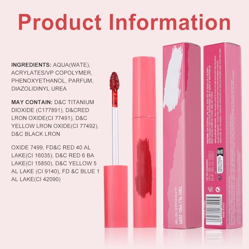 Image of Removable Peel Lip Stain, Smudge-proof Long Wear Matte Lip Makeup, Dual-use Lip Color and Liner, Perfect Present for Women (Red, 1 Count(Pack of 1))