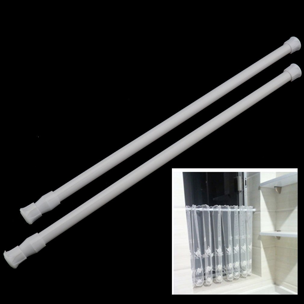 SING F LTD Extendable Voile Net Curtain Tension Rod Pole Rail 55-90cm Spring Loaded Extendable Rods