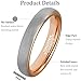MNH Tungsten Rings for Men Wedding Band 4mm Thin Matte Finish Women Comfort Fit