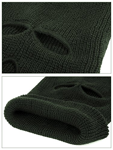 Image of SATINIOR 3 Holes Ski Mask Full Face Cover Outdoor Balaclava Winter Knitted Neck Gaiter for Halloween Sports Cycling