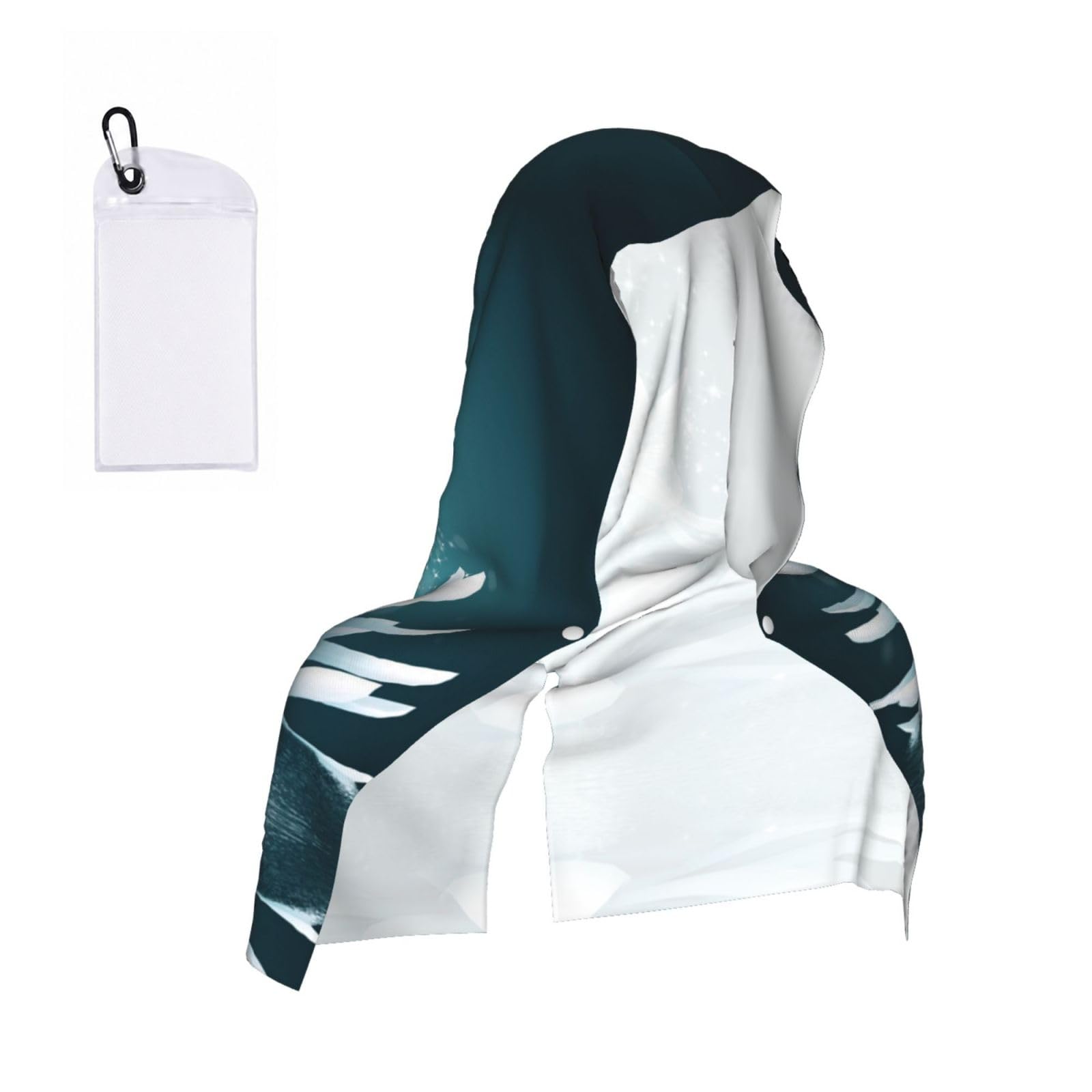 ESNAIUVCD Lotus Flowers Print Multifunctional Cooling Hoodie Bandana Portable Sweat Absorbing Design For Beach Workouts Exercise Heat Relief Accessories