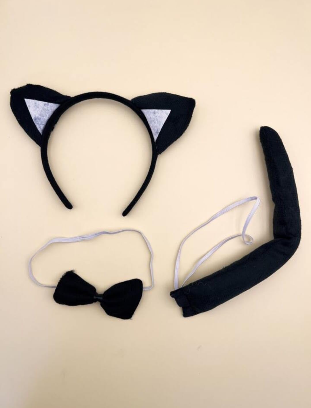 PartyToko Halloween Black Cat Ears Headband Cat Ears Headband for Women, Girls Cat Costume Decorative Accessory for Halloween, Carnival and Fancy Dress - Set of 3pc (B0CPDYCHY7) Amazon Price History, Amazon Price Tracker