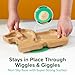 Bamboo Divided Suction Plates for Baby - Strong Suction Plates for Toddlers - Non-toxic All Natural Eco Friendly Materials - Lion