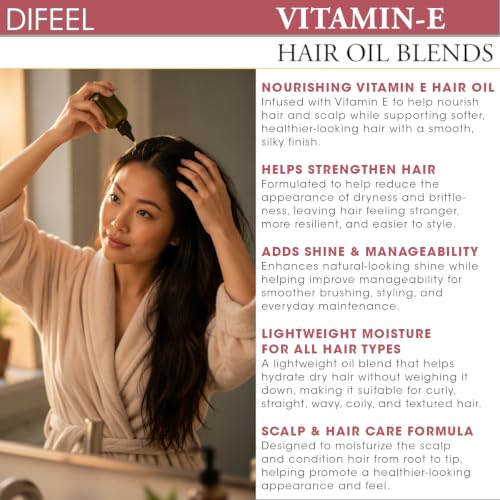 Image of Difeel Vitamin E Hair Oil Blend 7.1 ounce