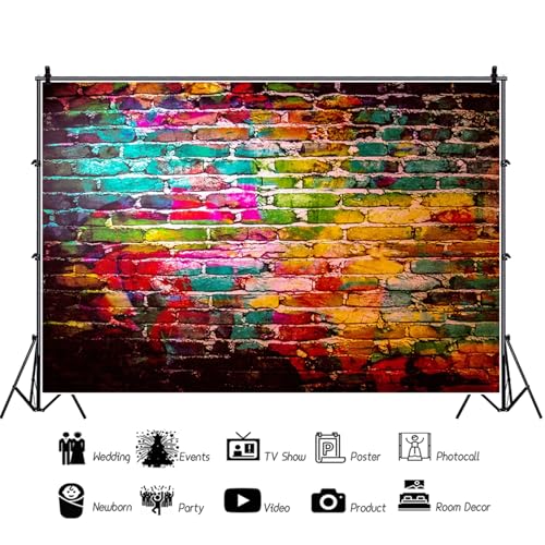 Fondo mural graffiti 10x8ft para fotografía y fiesta miniatura 2