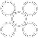 Seta Direct, 18 Inch Round Wire Wreath Ring Frame [5 Pack]