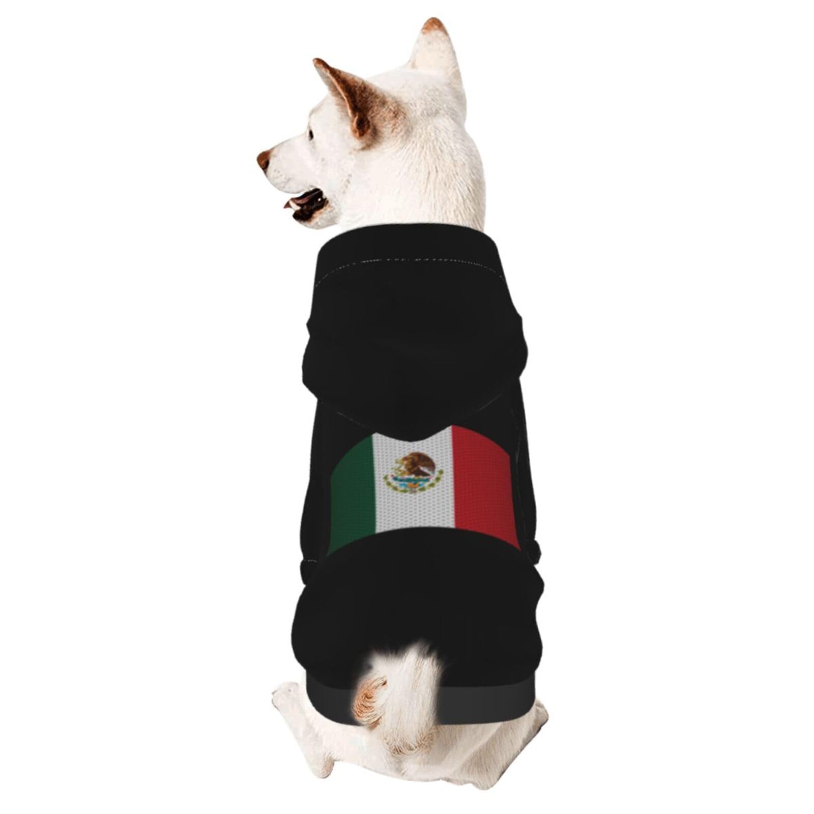 Flag of Mexico Dog Sweater Winter Pet Dog Hoodie Sweatshirts Warm Soft Dog Clothes X-Large