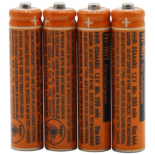 Cerepros 4-Pack HHR-55AAABU Batteries for Panasonic Cordless Phones