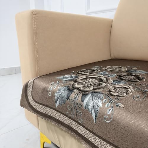 Image of Homerz Premium Waterproof Jasmine Joe Sofa Seat Cover - Floral Printed Sofa Protector | Non-Slip, Washable & Durable Sofa Protector (Mouse, 1 Seater)