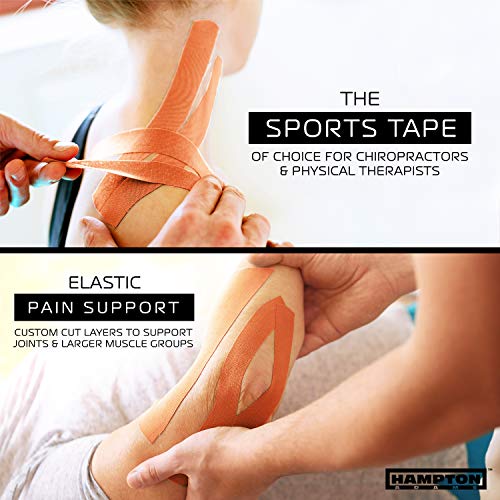 Image of Hampton Adams | As Seen on Shark Tank | Original Kinesiology Tape | 135ft Uncut Bulk Roll | Supports & Protects Muscle Wrist Knee Shoulder Back Plantar Fasciitis | Waterproof Hypoallergenic (Orange)