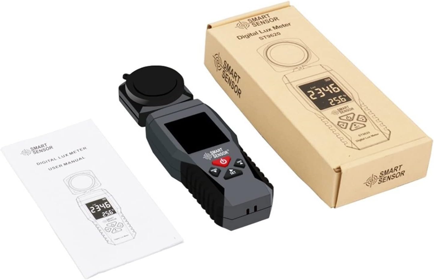 YBDZSW Digital Lux Meter Illuminance Meter Automatic Manual Range Illumination Meter Solar Radiation Detector Ambient Light Monitor Digital Photometer