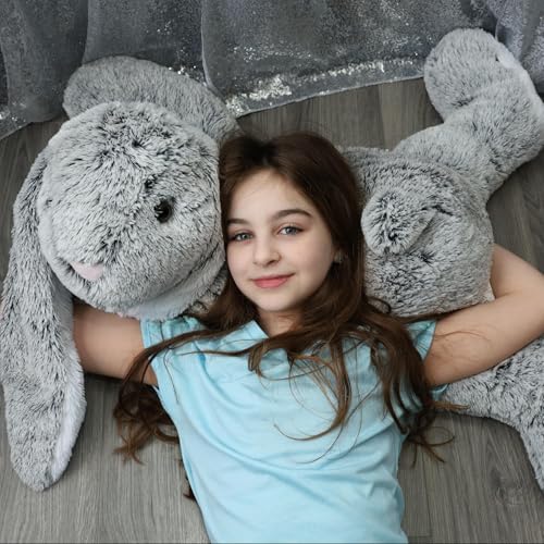 Image of BENINY 31 Inch Large Bunny Stuffed Animal, Giant Easter Rabbit Plush Toy, Big Soft Cuddly Bunny Pillow Gift for Girls, Boys, Kids, Birthday and Christmas